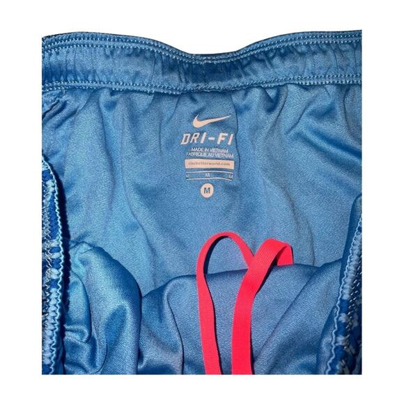 Nike Athletic Shorts Blue Chevron Dri-Fit Elastic Waist Pull On Size M - Picture 3 of 3